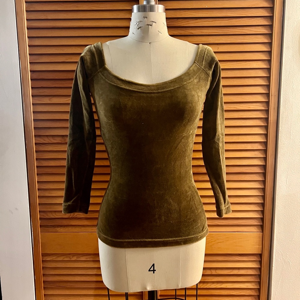 Betsy Johnson Velvet Off Shoulder Top